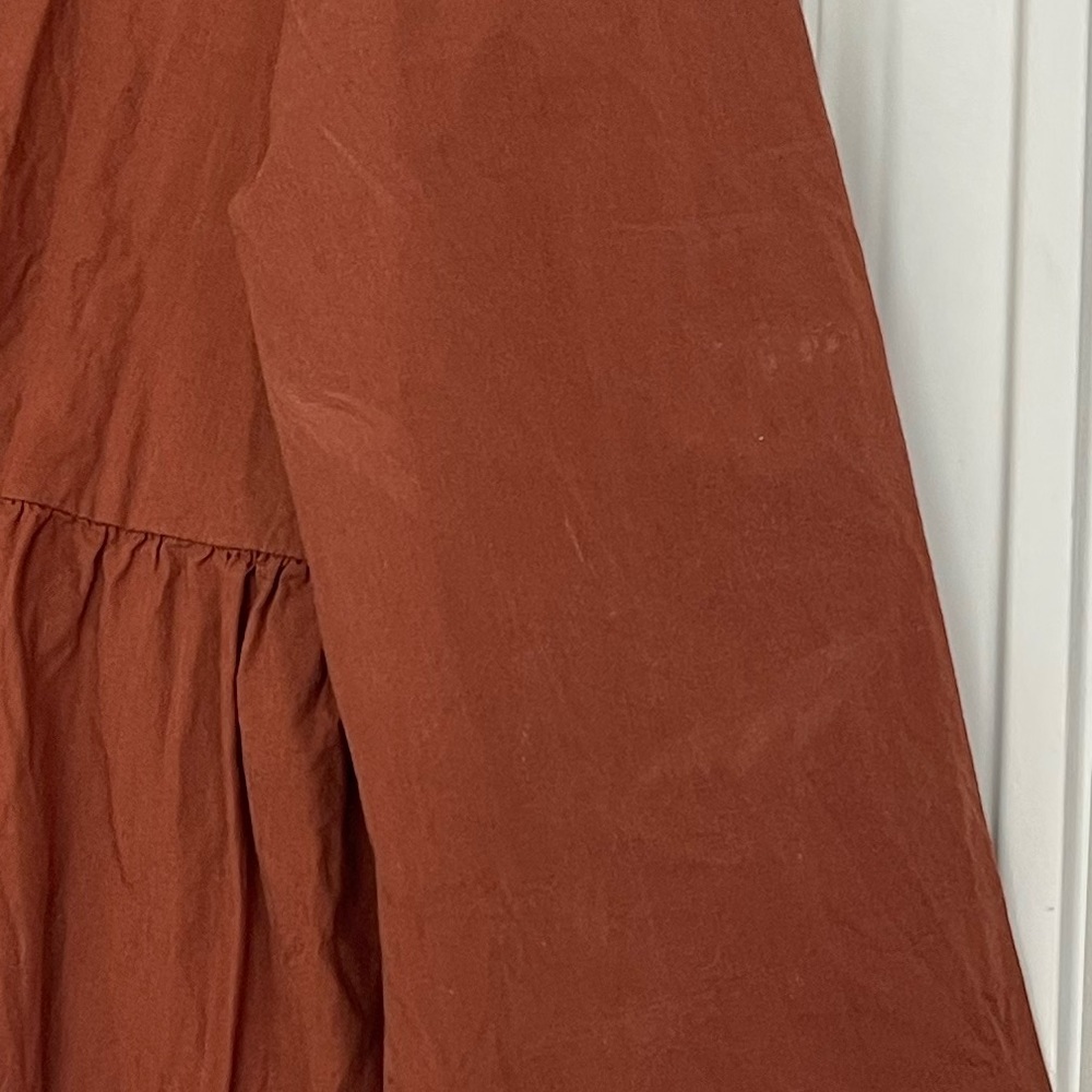 Gap Rustic Orange Maternity Button Down Dress - image 5